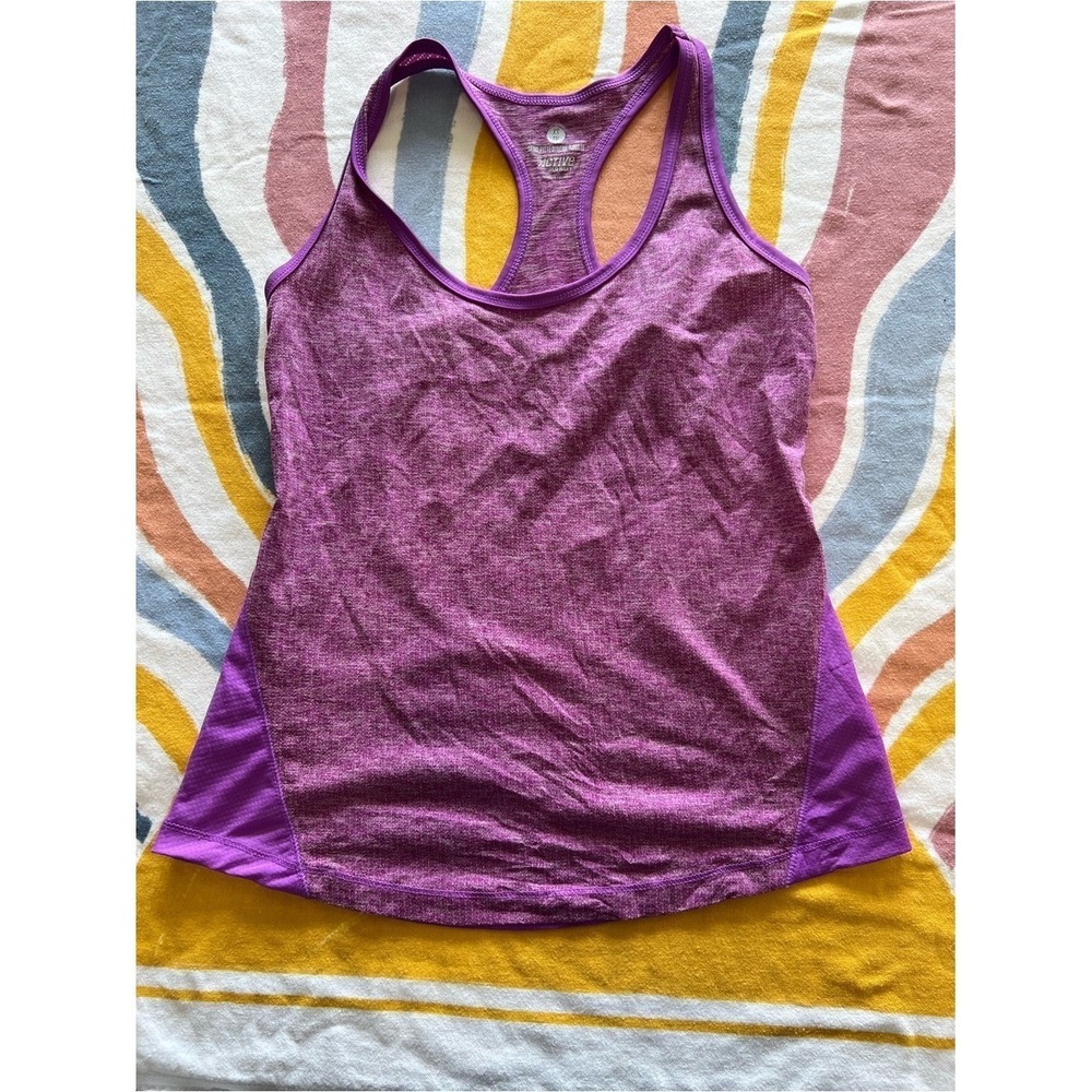Old Navy Active Purple Racerback Athletic Tank Top Heathered Mesh XS